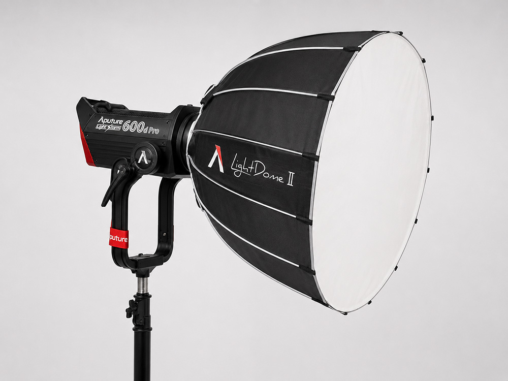 LED panel lights and grip stands on a set